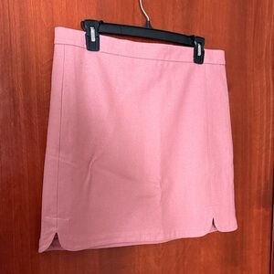 Pink Wool Blend Mini Skirt